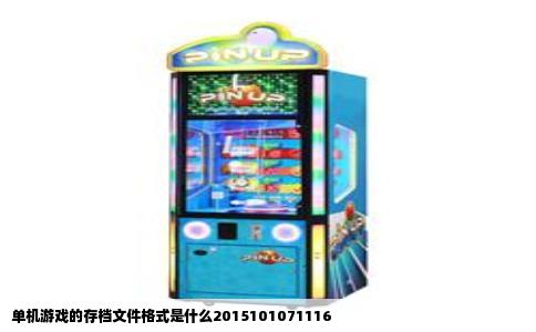 单机游戏的存档文件格式是什么2015101071116