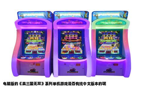 电脑版的《真三国无双》系列单机游戏是否有纯中文版本的呢