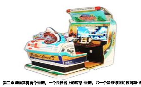 第二季里确实有两个雪诺，一个是长城上的琼恩·雪诺，另一个是恐怖堡的拉姆斯·雪诺。许多观众第一次看到拉姆斯时一脸茫然，这个突然冒出来的私生子怎么和琼恩一个姓？其实这并不奇怪，在维斯特洛的规则里，北境的非婚生子女一律冠以“雪诺”这个姓氏，用来表明他们私生子的身份，也暗示他们与原生家族并无继承权。