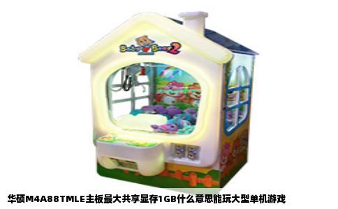 华硕M4A88TMLE主板最大共享显存1GB什么意思能玩大型单机游戏