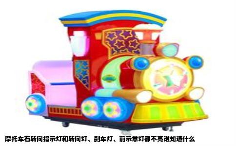 摩托车右转向指示灯和转向灯、刹车灯、前示意灯都不亮谁知道什么