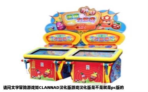请问文字冒险游戏如CLANNAD汉化版游戏汉化版是不是就是pc版的