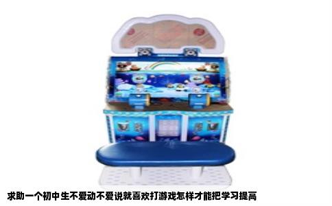 求助一个初中生不爱动不爱说就喜欢打游戏怎样才能把学习提高
