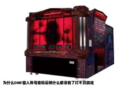 为什么DNF输入账号密码后就什么都没有了打不开游戏