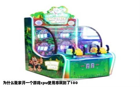 为什么我家开一个游戏cpu使用率就到了100