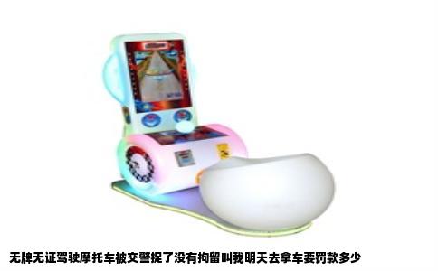 无牌无证驾驶摩托车被交警捉了没有拘留叫我明天去拿车要罚款多少
