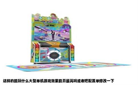 这样的能玩什么大型单机游戏效果能开最高吗或者把配置单修改一下
