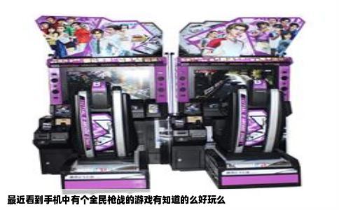 最近看到手机中有个全民枪战的游戏有知道的么好玩么